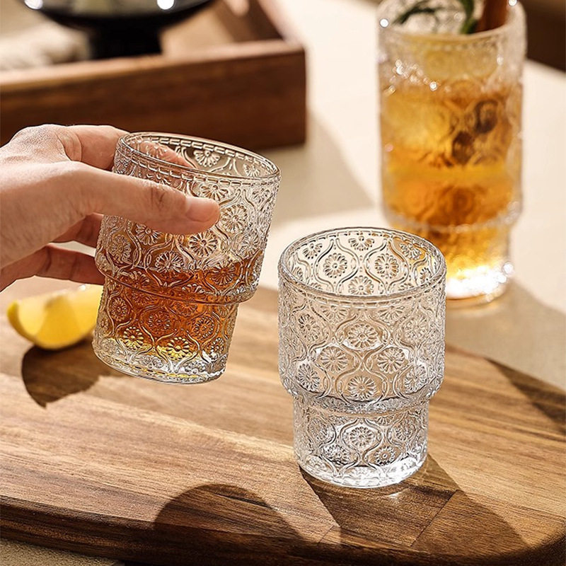 法式中古玻璃杯女士水杯