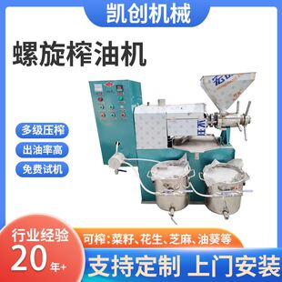 商用螺旋榨油机 不锈钢食用油压榨机 中型菜籽花生榨油机