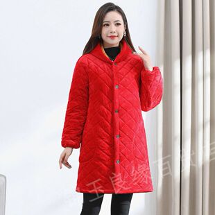 四川省服女款加厚罩衣秋冬加棉加绒围裙加肥加大男士棉服外套棉衣