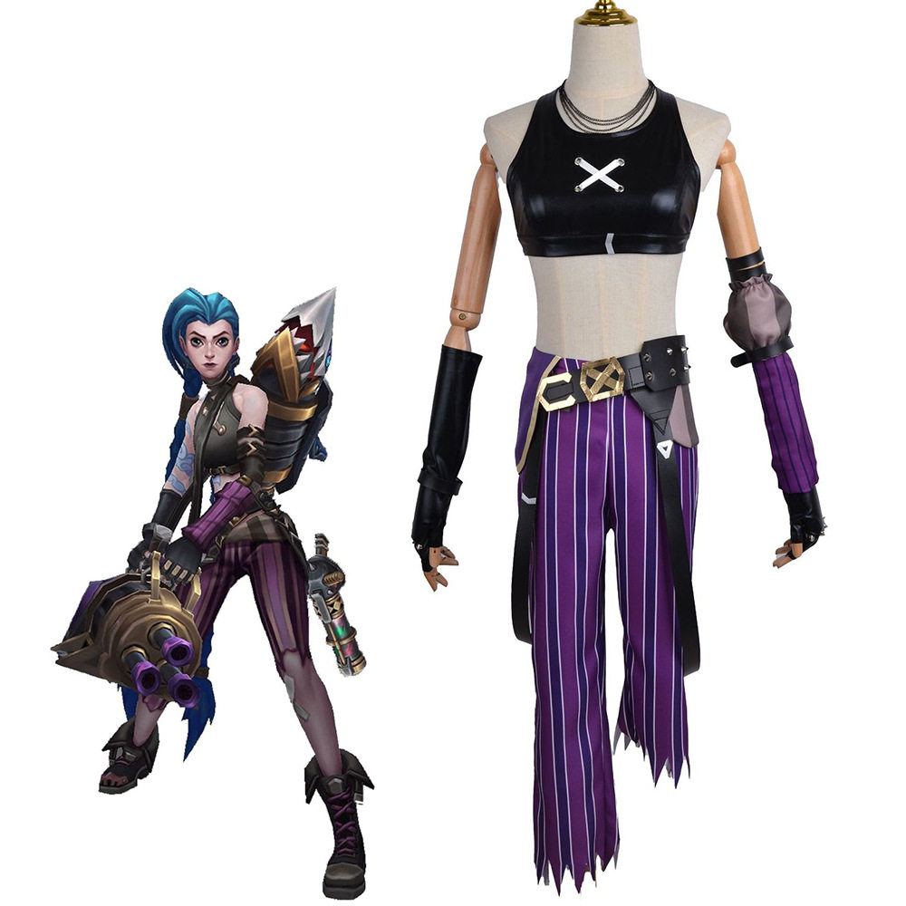 现货秒发lol英雄联盟cos服金克丝暴走萝莉双城之战cosplay女装