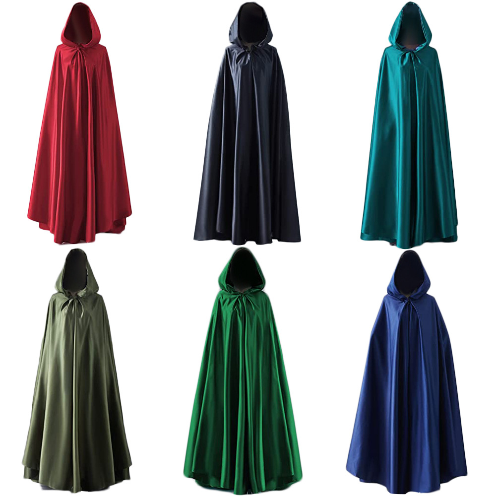 跨境中世纪大兜帽连帽斗篷 万圣节巫师cosplay角色扮演披风现货