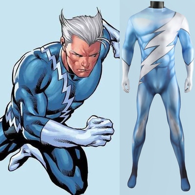 漫威超级英雄快银Cosplay紧身衣QuickSilver