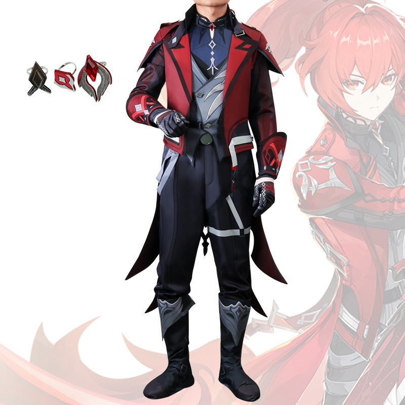 原神新皮肤迪卢克殷红终夜皮肤cos服游戏服装cosplay全套套装