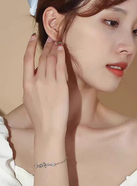 网红同款热销小子与玫瑰花手链情侣女轻奢感情人节生日礼物