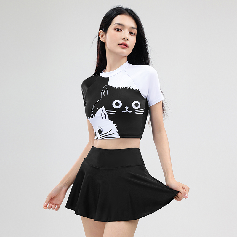 泳衣女分体性感裙式速干遮肚显瘦