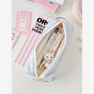 用心造物奶油小方日系柔软笔袋 抗摔轻便简约糖果色笔袋推荐