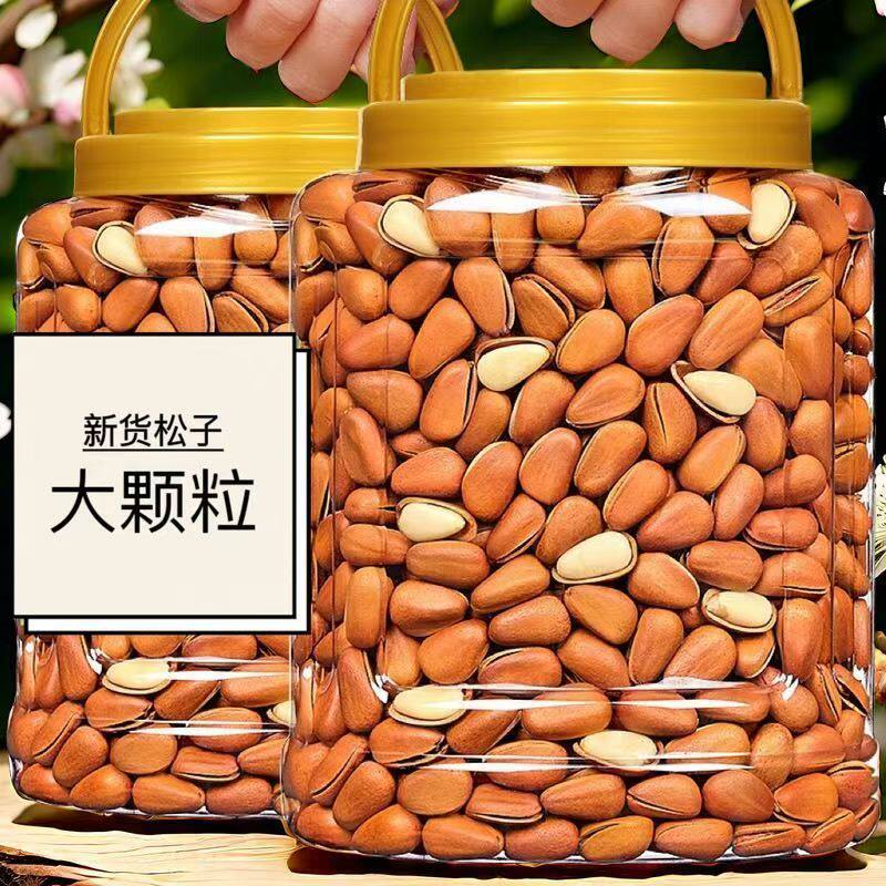 新货松子原加开口松子红松子坚果零食独立小包装