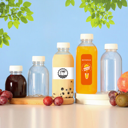 透明pet塑料瓶空瓶食品级一次性带盖密封酒瓶奶茶瓶果汁瓶饮料瓶