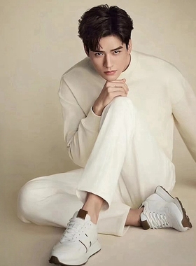 HQGDN新款潮鞋情侣网拼牛皮系带休闲运动鞋男鞋檀健次同款老爹鞋