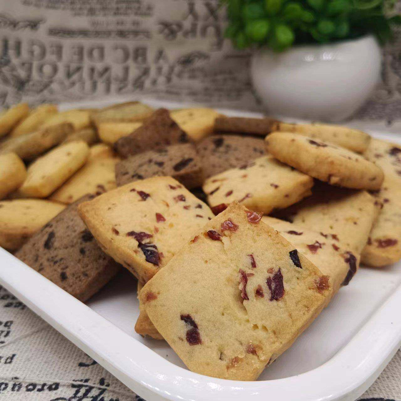 蔓越曲奇纯手工莓黄饼干休闲早餐零食YAQ伴油礼手自制糕点点心无