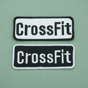CrossFit健身训练魔术贴章 刺绣布贴衣服背包标志装饰缝制自粘款