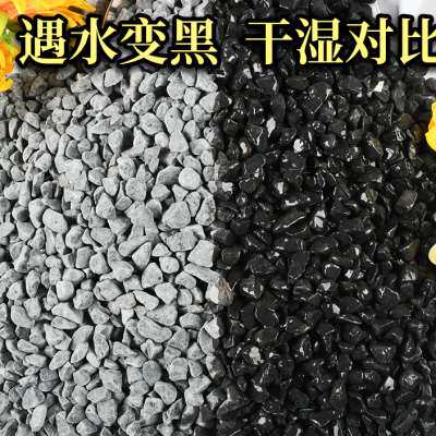 50斤黑色景观砾石水洗石鹅卵石日式庭院花园铺路造景碎石头青石子