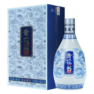 晋善晋美旗舰店青花书白酒42度500ml*6箱装山西白酒