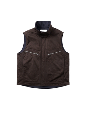 INTERPLAY 硬挺棉服马甲工装夹克