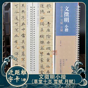 月赋 雪赋 近距离临摹字卡文征明书法字帖 草堂十志 文徵明小楷