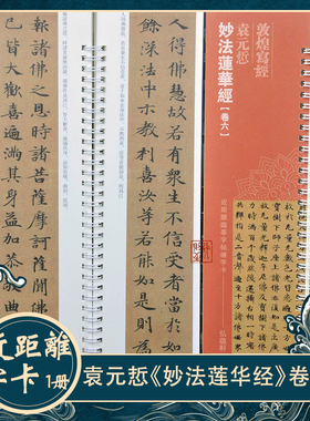 【敦煌写经】妙法莲华经卷六 袁元折小楷书法字卡 近距离临摹字帖