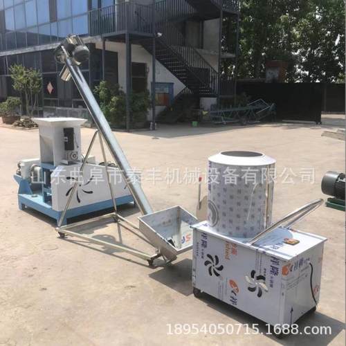 60型号全自动鱼饲料膨化机小型柴油机狗粮机宠物猫鱼虾鸟食颗粒机