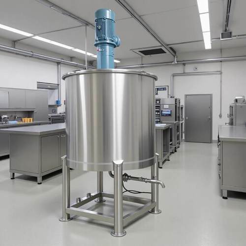 化妆品液体膏霜乳化罐不锈钢润肤霜混合设备睫毛膏密封式搅拌缸