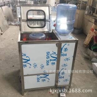 厂家直销桶装水刷桶机拔盖刷桶机双桶拔盖机全自动洗桶机喷淋