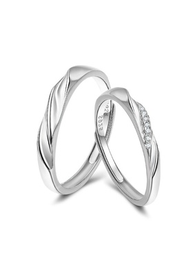 恋爱频率情侣对戒莫比乌斯情侣对戒开口戒指小众设计送男友送女友