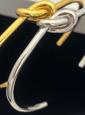 ce凯旋门绳结knot黄铜镀金c型开口可调节手镯打结爆手环