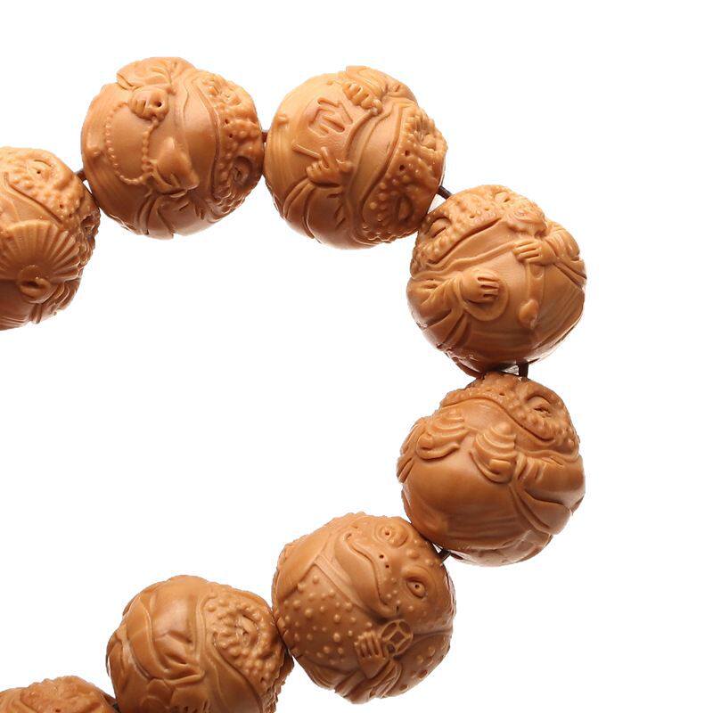 新品猴头核桃雕刻金蟾手串招财金蟾手持把玩件文玩收藏