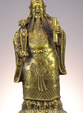 纯黄铜福禄寿三仙摆件福星禄星寿星神像家居摆件铜工艺品 福禄寿