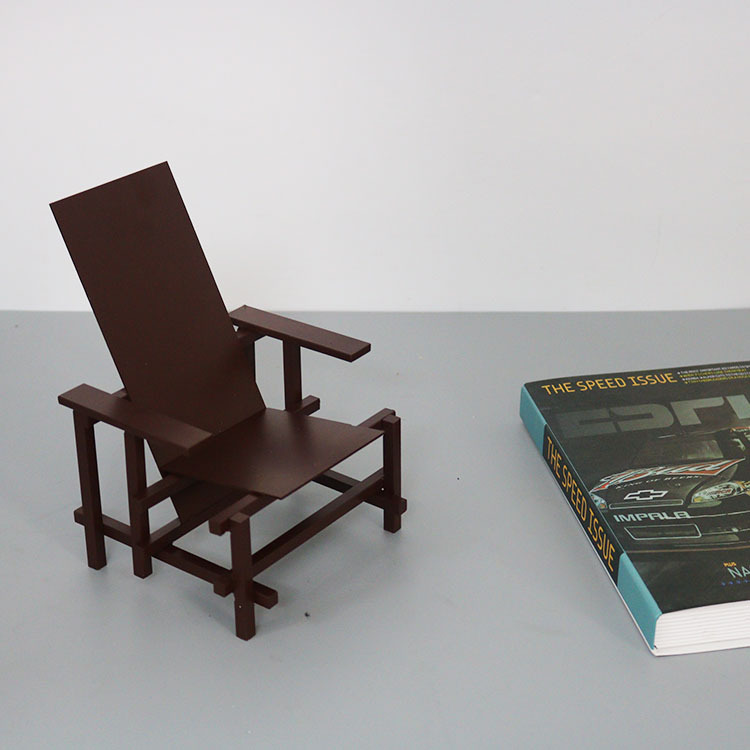 北欧现代创意金属椅子摆件工艺摆设客厅玄关书房样板间桌面装饰品