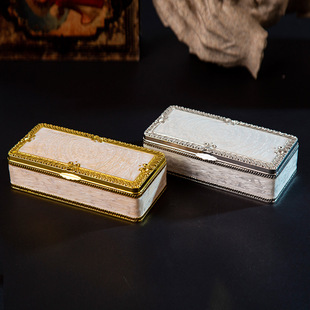 欧式韩国金属新品工艺品创意长方形收纳饰品珠宝项链首饰包装盒