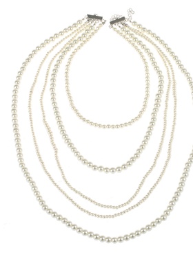 多层珍珠项链 新娘婚礼造型配饰 婚纱礼服项饰品