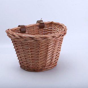 车框柳条编织篮藤编车篮前车筐购物篮儿童自行车篮菜篮子