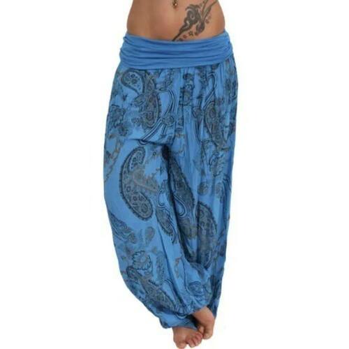 Casual high-waisted print harun trousers休闲高腰印花哈伦长裤