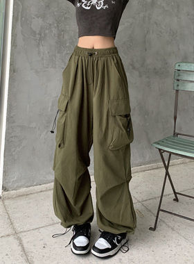 Retro versatile foot overalls pants woman 复古百搭束脚工装裤