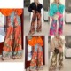 print trousers loose Casual wide leg 休闲印花宽松阔腿长裤