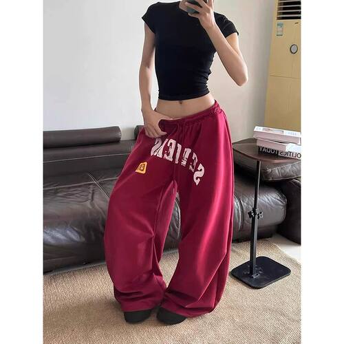 高街做旧休闲水洗弯刀裤 Used casual washed curved knife pants
