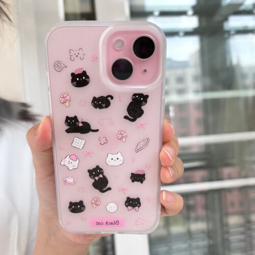 卡通少女心可爱猫咪手机壳