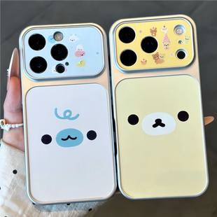 适用iPhone17/16promax韩系ins风海豹小熊手机壳小米17Max高级感华为nova16简约vivos60情侣findx9软壳Reno16