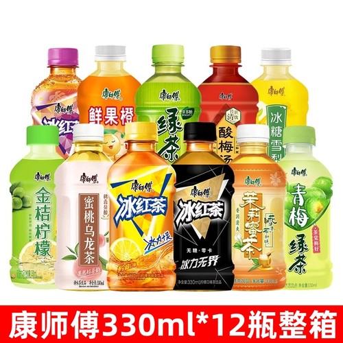 康师傅330ml*12瓶整箱装冰红茶