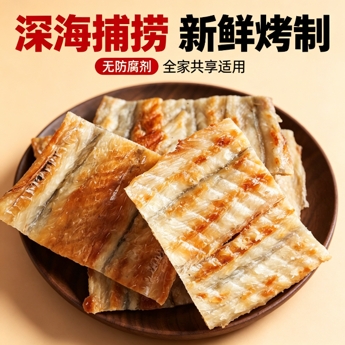 减解馋肥小零食0即食烤鳗鱼脂肪深海代餐孕妇速食自律居家健身小吃手撕鱼干炭烤早餐出游海味日式减脂期适合的食物方便专用宿舍