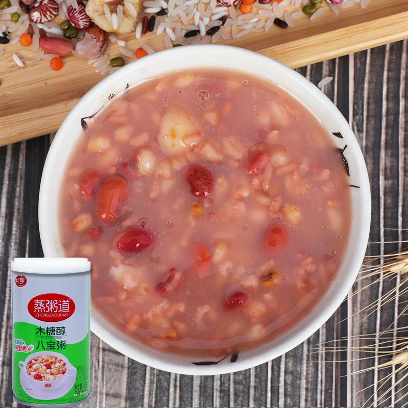 木糖醇无蔗糖代餐八宝粥营养早餐速食方便即食粥懒人五谷杂粮罐装