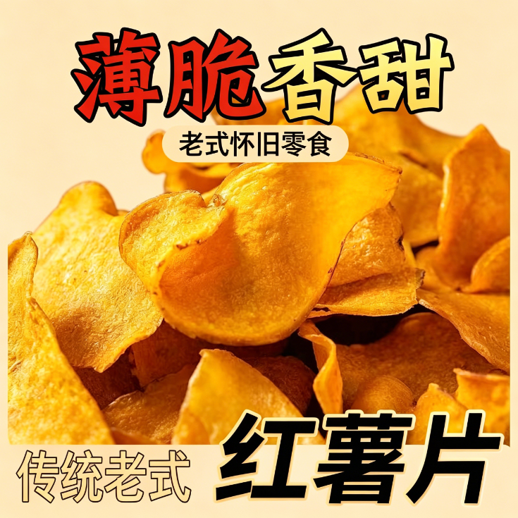 减解馋肥小零食地瓜片非油炸无糖精特级夜宵方便抗饿粗粮薄脆田园饱腹专用营养脂肪干宿舍糖人减脂期学生香酥女士红薯片红追剧方便