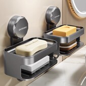 肥皂盒壁挂式 香皂盒 免打孔沥水置物架家用浴室高档卫生间双层新款