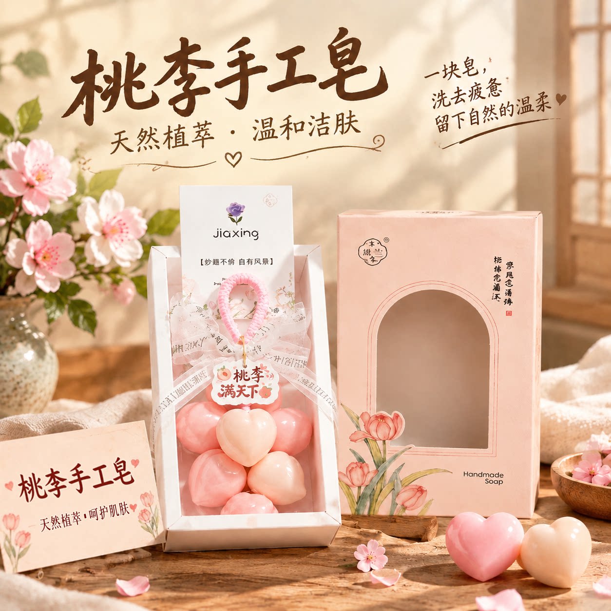 中秋节礼物桃李手工皂送长辈客户领导实用伴手礼沐浴香薰精油香皂