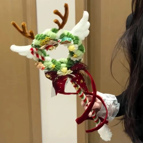 圣诞节魔法棒扭扭棒diy手工拍照