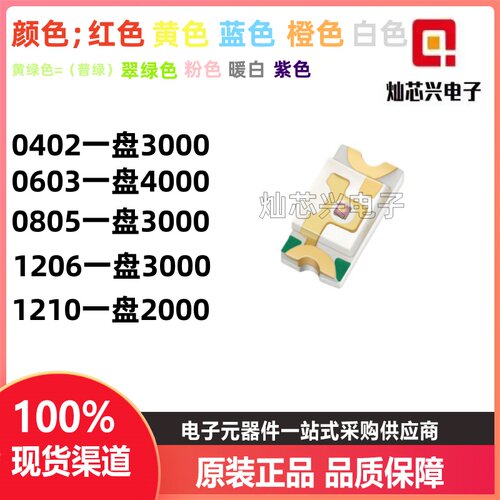 贴片LED发光二极管0603黄色黄灯