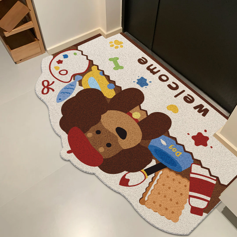 2025新款可爱防滑入户门地垫丝圈进门脚垫家用门口耐脏垫玄关地毯