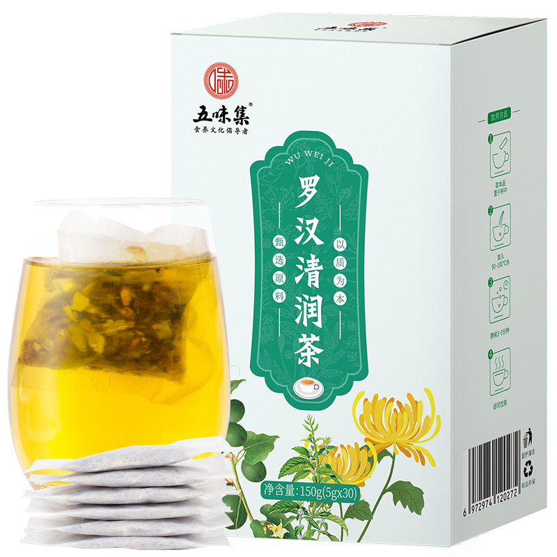 罗汉清润茶蒲公英胖大海菊花薄荷枇杷叶桔梗百合鱼腥草芦根橘皮