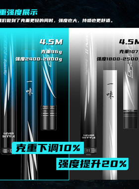名伦鱼竿旗舰一味国民+钓