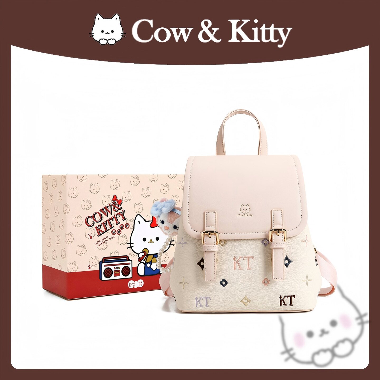 官方正品CowKitty女双肩包2026新款高颜值小众设计轻便双肩小背包