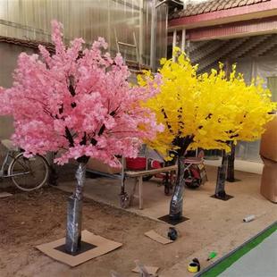 仿真银杏树假树金银杏树橱窗装饰金树许愿树假银杏室外黄金树